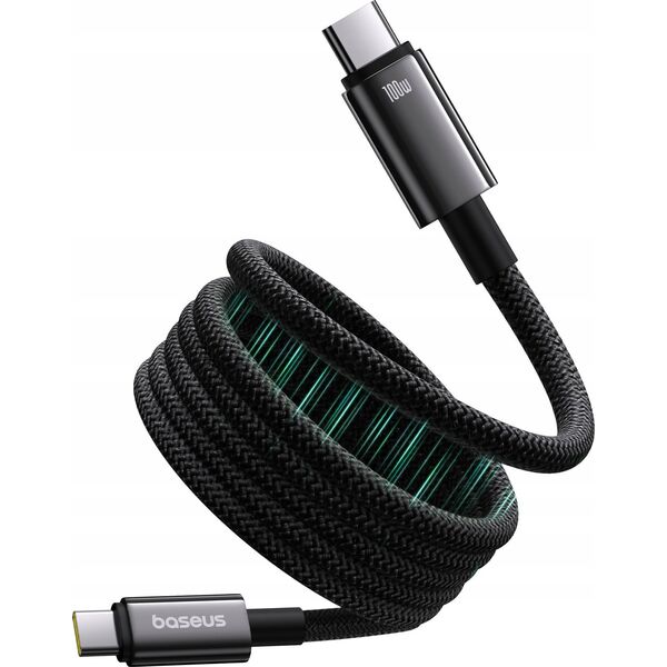 Kabel USB Baseus Kabel Baseus Tungsten Gold magnetyczny USB-C / USB-C 100W 1m - czarny