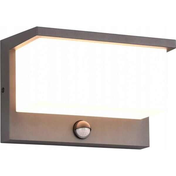 Kinkiet DELIGHT Trio Nestos 240969142 kinkiet zewnętrzny lampa ścienna z czujnikiem ruchu IP54 1x13W LED 3000K antracyt/biały