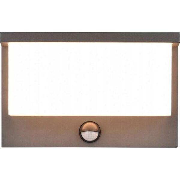 Kinkiet DELIGHT Trio Nestos 240969142 kinkiet zewnętrzny lampa ścienna z czujnikiem ruchu IP54 1x13W LED 3000K antracyt/biały