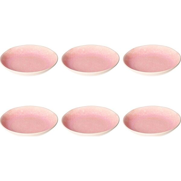 Novastyl ROSE&TULIPANI CONCERTO FUSE ROSA Zestaw 6 talerzy do zupy 21 cm