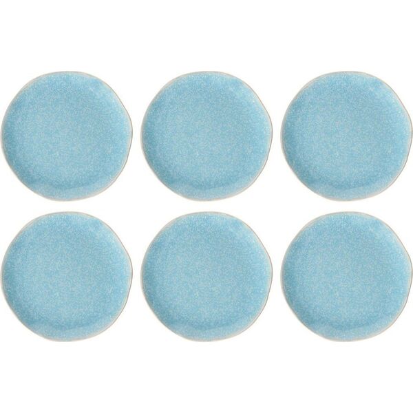 Sagaform ROSE&TULIPANI CONCERTO FUSE AZZURRO Zestaw 6 talerzy do sałatek 22 cm
