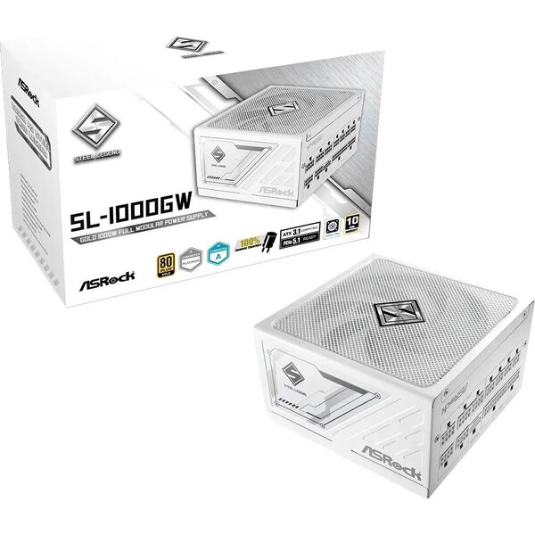 Τροφοδοτικό ASRock STEEL LEGEND 1000W White 80 Plus Go 14450722 4710483949180