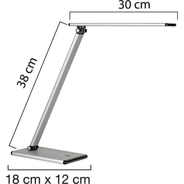 Lampka biurkowa Unilux Lampka na biurko Unilux Terra Led srebrna