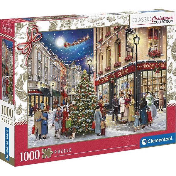 Clementoni CLE puzzle 1000 HQC A Christmas Stroll 81498