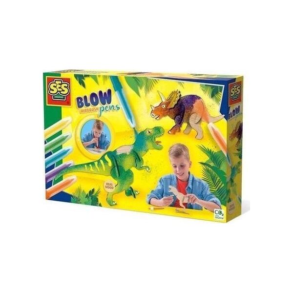 SES Kolorowanie za pomocą dmuchania - Dinozaury