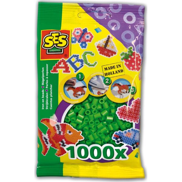 SES SES Koraliki do prasow.1000szt zielone 00703 07034