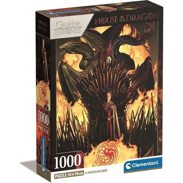 Clementoni CLE puzzle 1000 Compact House of The Dragon 39904