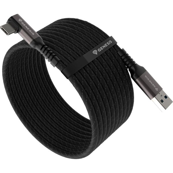 Kabel USB Genesis USB-A - USB-C 5 m Czarny (NVC-2221)