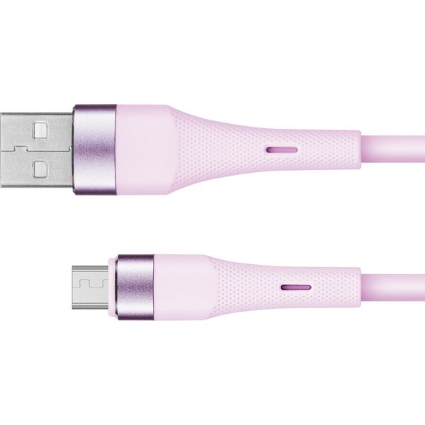 Kabel USB Kruger&Matz USB-A - microUSB 1 m Różowy (KM1270-1P)
