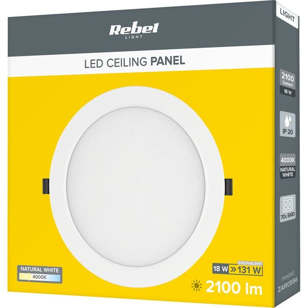 Lampa sufitowa Rebel Lampa sufitowa LED 18W Rebel, 4000K, 230V