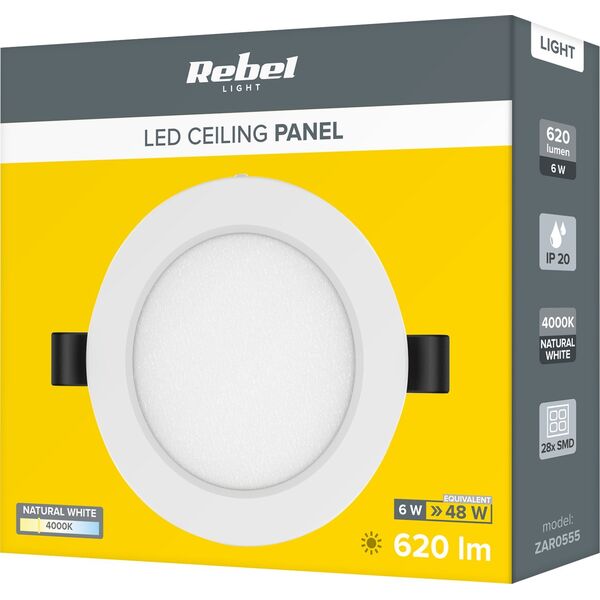Lampa sufitowa Rebel Lampa sufitowa Led 6W   Rebel, 4000K, 230V