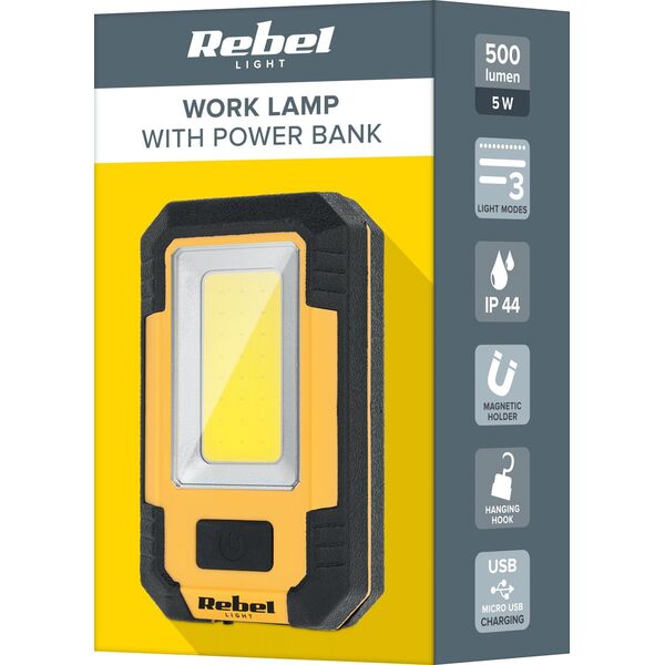 Rebel Lampa warsztatowa Rebel LED magnetyczna IP44