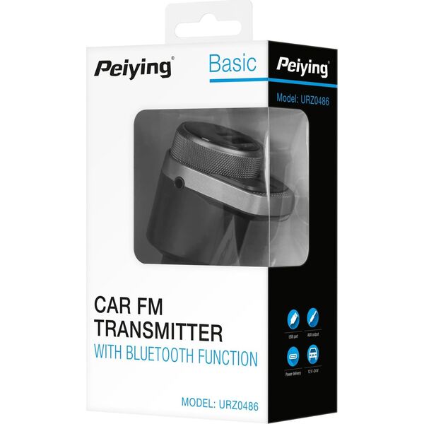 Transmiter FM PeiYing Transmiter samochodowy FM z funkcją bluetooth.