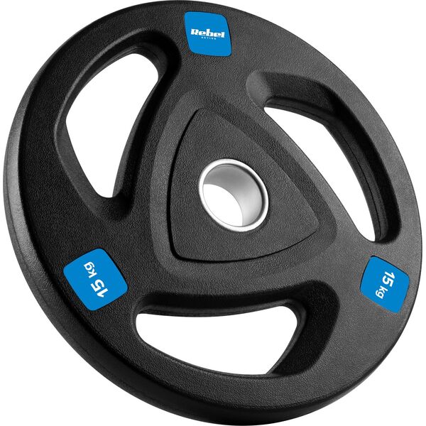 Rebel Zestaw obciążeń żeliwnych gumowanych 2x15kg, otwór olimpijski 51mm,  REBEL ACTIVE