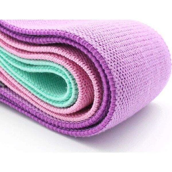 Rebel Zestaw gum do ćwiczeń materiałowy - Mini Band M, 27-55 kg, 3 gumy materiałowe, REBEL ACTIVE