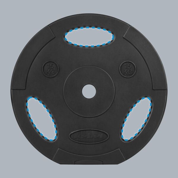 Rebel Zestaw obciążeń bitumicznych 2x15kg, otwór 31mm, talerz z uchwytami, REBEL ACTIVE