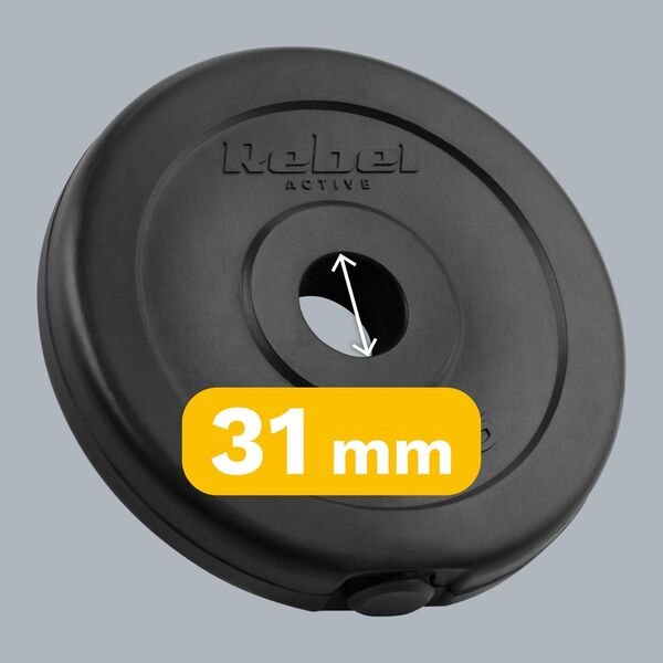 Rebel Zestaw obciążeń bitumicznych 4x1.25kg, otwór 31mm, talerz klasyczny, REBEL ACTIVE