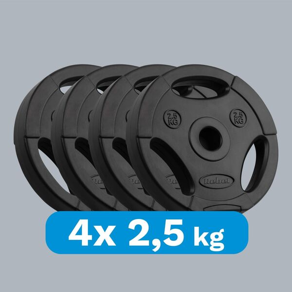 Rebel Zestaw obciążeń bitumicznych 4x2.5kg, otwór 31mm, talerz z uchwytami, REBEL ACTIVE