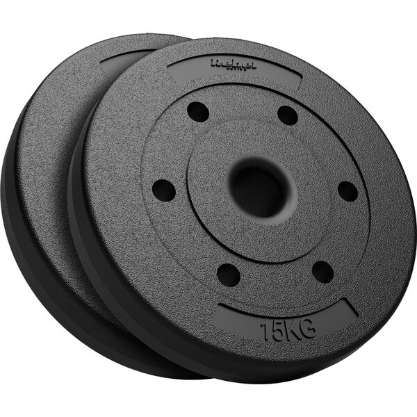 Rebel Zestaw obciążeń bitumicznych 2x15kg, otwór 51mm - do sztang olimpijskich, REBEL ACTIVE
