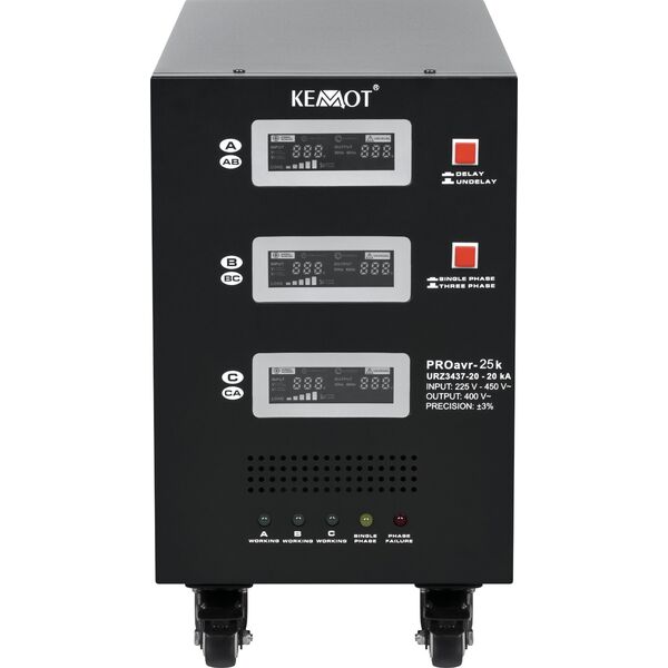 PCE Automatyczny trójfazowy stabilizator napięcia  KEMOT PROavr-25k