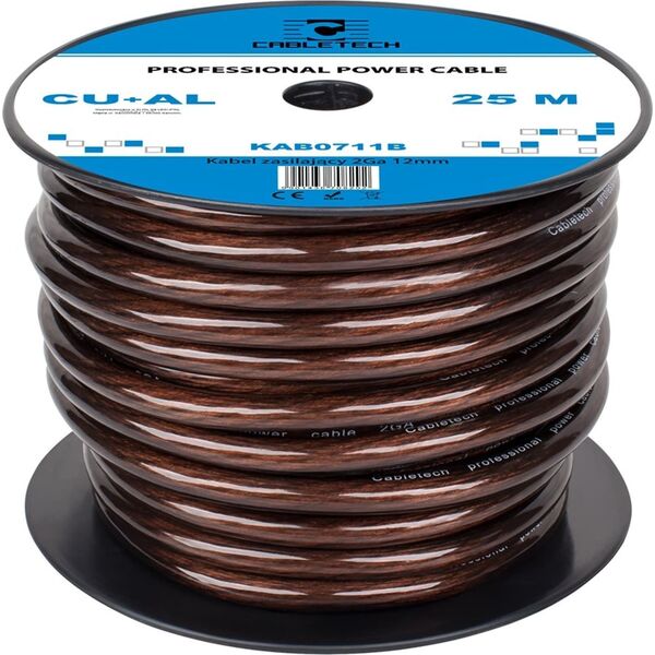 Cabletech Kabel samochodowy 2Ga OD12mm CU+AL