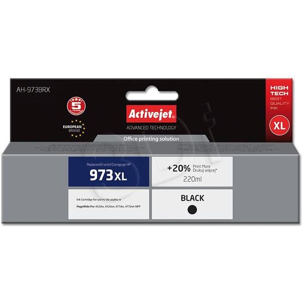 Tusz Activejet Tusz AH-973BRX / HP 973XL L0S07AE (Black)