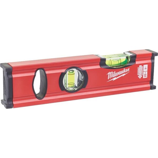 Milwaukee POZIOMICA SLIM WSKAÅ¹NIK POZIOMU I PIONU 20CM