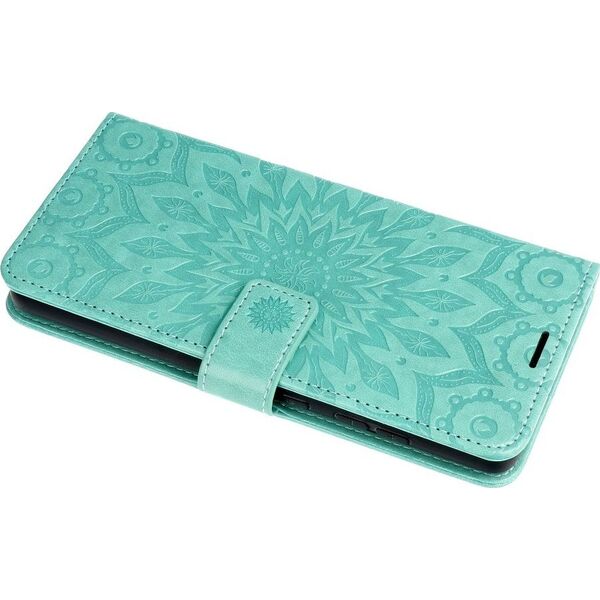 ForCell Kabura Forcell MEZZO Book do SAMSUNG Galaxy S21 mandala zielony