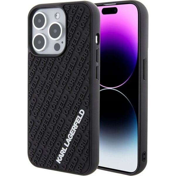 Karl Lagerfeld Karl Lagerfeld KLHCP15L3DMKRLK iPhone 15 Pro 6.1" black/black hardcase 3D Rubber Multi Logo