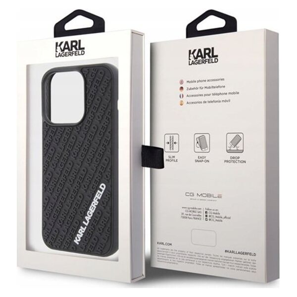Karl Lagerfeld Karl Lagerfeld KLHCP15L3DMKRLK iPhone 15 Pro 6.1" black/black hardcase 3D Rubber Multi Logo