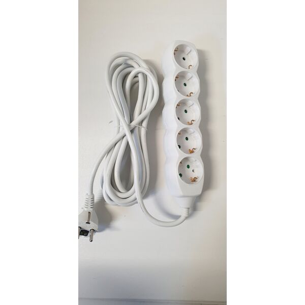 Power Strip SCHUKO - 5 sockets, 5.0m, 1,5mm2