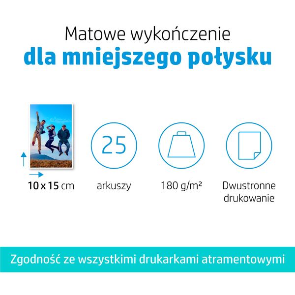 HP HP Matte FSC, papier, matowy, biały, 180 g/m2, szt., 7HF70A