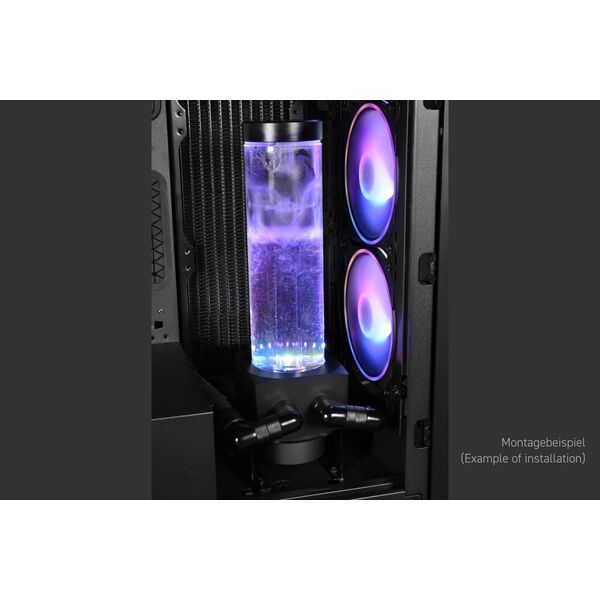 Alphacool Alphacool Core 200 Aurora ARGB Ausgleichbehlter mit VPP Pumpe, Acryl - schwarz