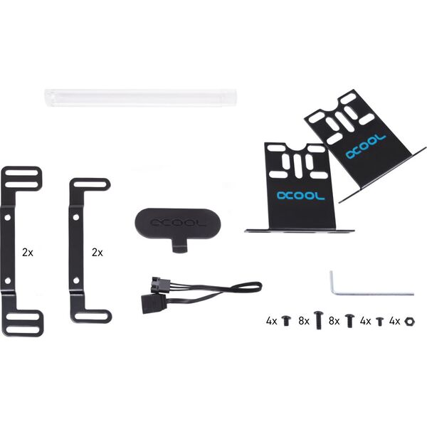 Alphacool Alphacool Core 200 Aurora ARGB Ausgleichbehlter mit VPP Pumpe, Acryl - schwarz