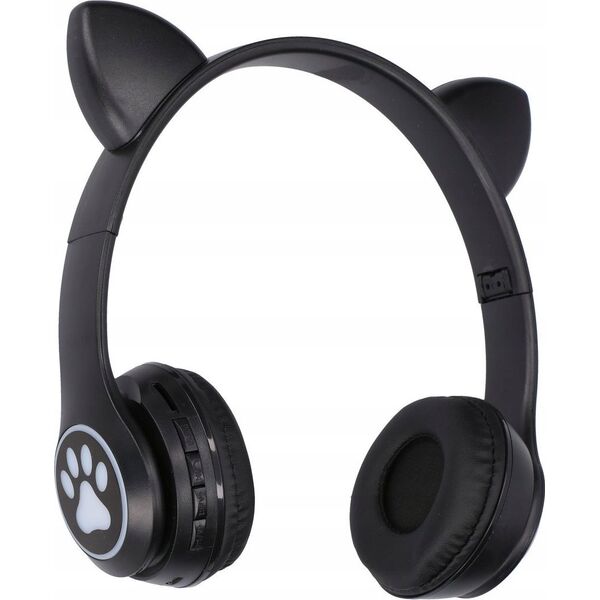 Słuchawki ExtraLink EXTRALINK KIDS CAT EARS WIRELESS HEADPHONES BLACK