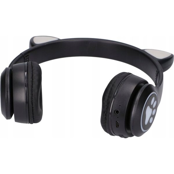 Słuchawki ExtraLink EXTRALINK KIDS CAT EARS WIRELESS HEADPHONES BLACK
