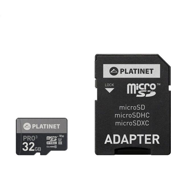 Karta Platinet Pro MicroSDHC 32 GB Class 10 UHS-III/U3 A1 V30 (PMMSD32UIII / 44003)