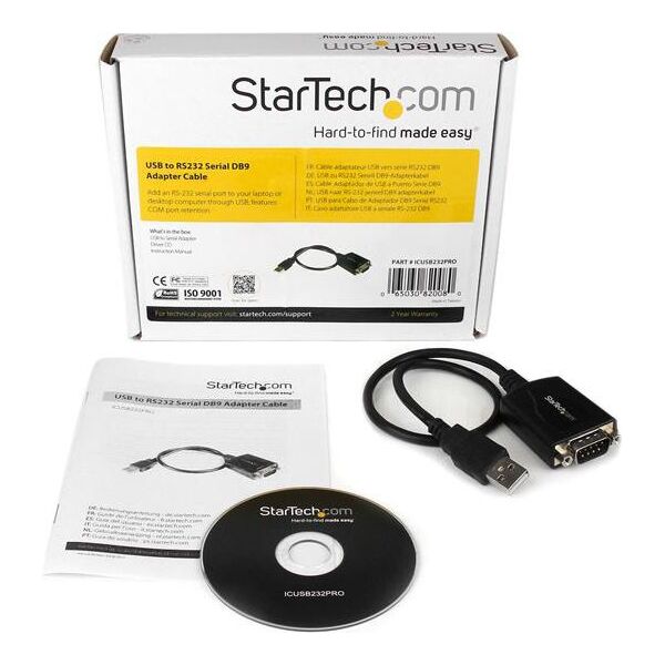 Kabel USB StarTech USB-A - DB-9 0.3 m Czarny (ICUSB232PRO)