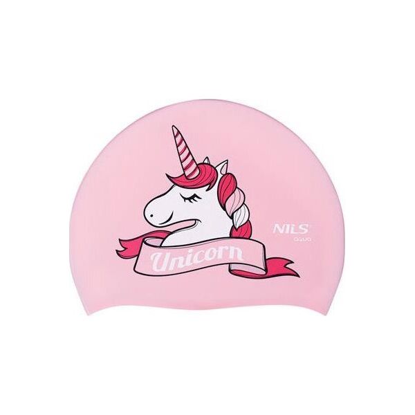Nils Extreme NQC UNICORN RÓŻOWY DZIECIĘCY CZEPEK SILIKONOWY NILS AQUA
