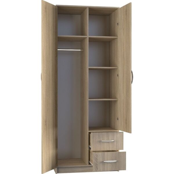Topeshop SZAFA ROMANA LUSTRO 80cm SONOMA
