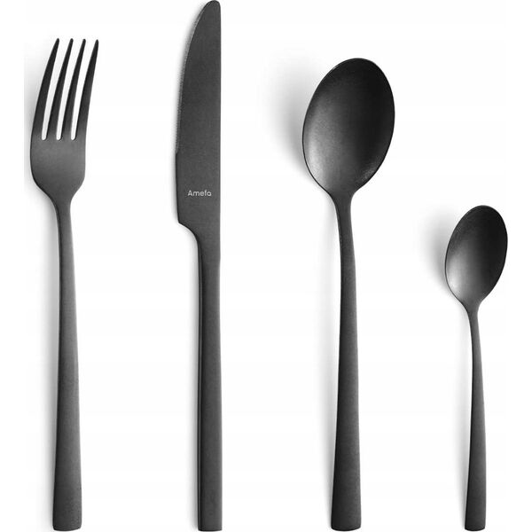 Amefa Manille 9035 - 16-pc set in vintage box - black-stonewash