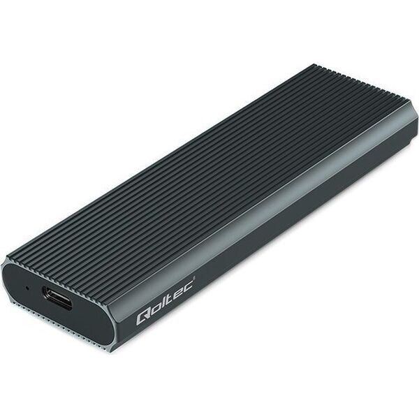 Kieszeń Qoltec Obudowa na dysk M.2 SSD | NVMe | PCIe | USB3.1 | 10Gb/s | 4TB | Grafit