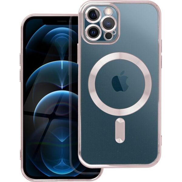 OEM Futerał ELECTRO MAG COVER kompatybilny z MagSafe do IPHONE 12 Pro złoty róż