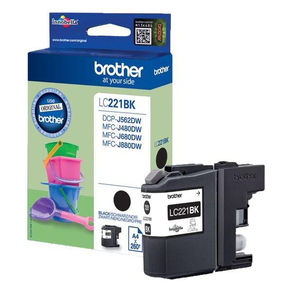 Tusz Brother tusz oryginalny LC-221BK, Black