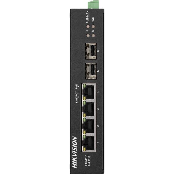 Switch Dahua Technology SWITCH POE DS-3T0506HP-E/HS 4-PORTOWY SFP Hikvision