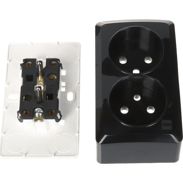 Elektro-Plast GNIAZDO NATYNKOWE PODWÓJNE BERG/3743-09/EPN 250V 16A Elektro-Plast