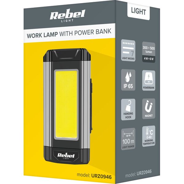 Latarka Rebel Lampa warsztatowa LED Rebel 15 W
