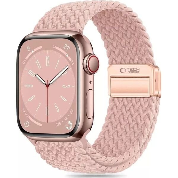 Tech-Protect Pasek do APPLE WATCH 4 / 5 / 6 / 7 / 8 / 9 / SE / ULTRA 1 / 2 (42 / 44 / 45 / 49 MM) Tech-Protect Nylonmag Dusty Rose różowe