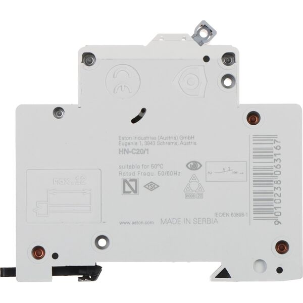 Eaton WYŁĄCZNIK NADPRĄDOWY HN-C20/1 JEDNOFAZOWY 20A TYP C EATON