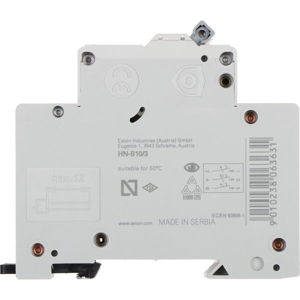 Eaton WYŁĄCZNIK NADPRĄDOWY HN-B10/3 TRÓJFAZOWY 10A TYP B EATON